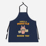 There's A Monster Behind You-Unisex-Kitchen-Apron-kg07