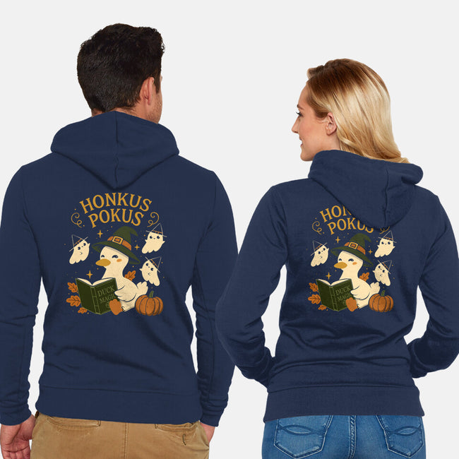 Honkus Pokus-Unisex-Zip-Up-Sweatshirt-ricolaa