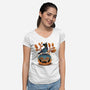 Halloween Derpy-Womens-V-Neck-Tee-dandingeroz