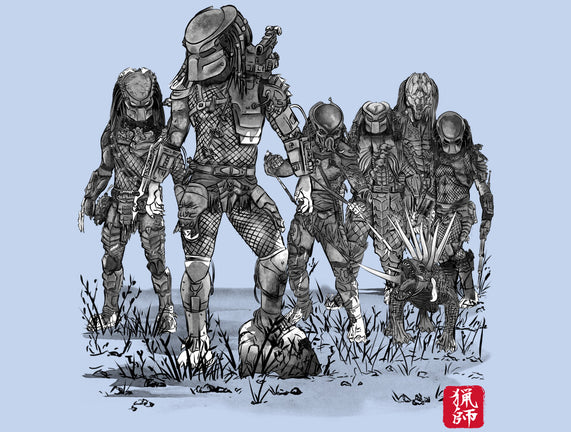 Seven Hunters Sumi-e
