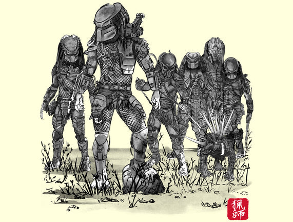 Seven Hunters Sumi-e