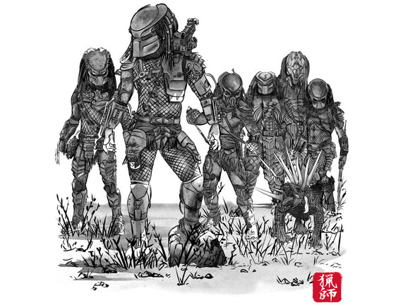 Seven Hunters Sumi-e