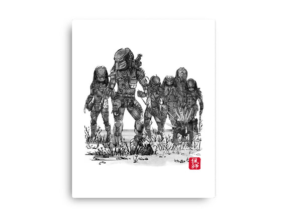 Seven Hunters Sumi-e