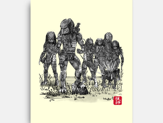 Seven Hunters Sumi-e