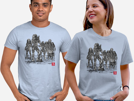 Seven Hunters Sumi-e