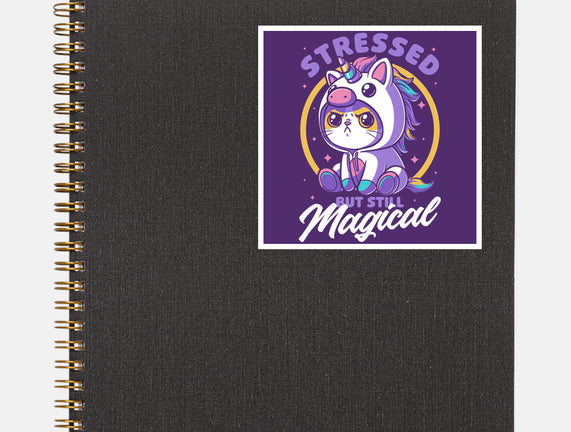 Stressed Cute Cat Unicorn