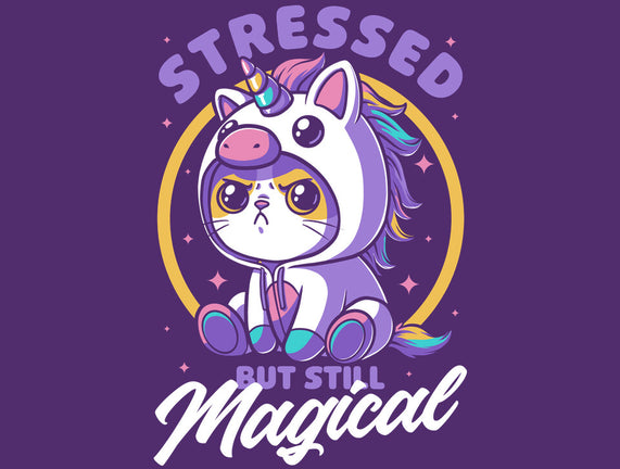 Stressed Cute Cat Unicorn