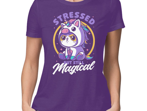 Stressed Cute Cat Unicorn