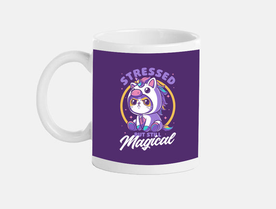 Stressed Cute Cat Unicorn