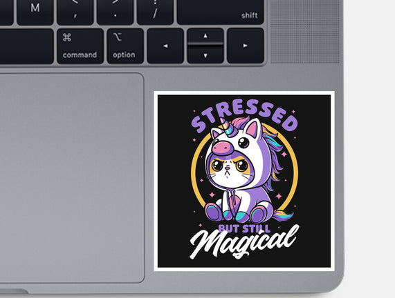 Stressed Cute Cat Unicorn