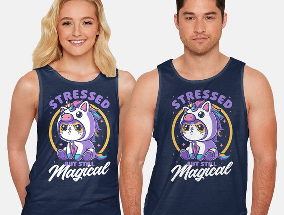 Stressed Cute Cat Unicorn