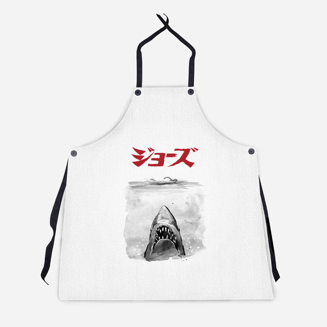 Jaws Sumi-e-Unisex-Kitchen-Apron-DrMonekers