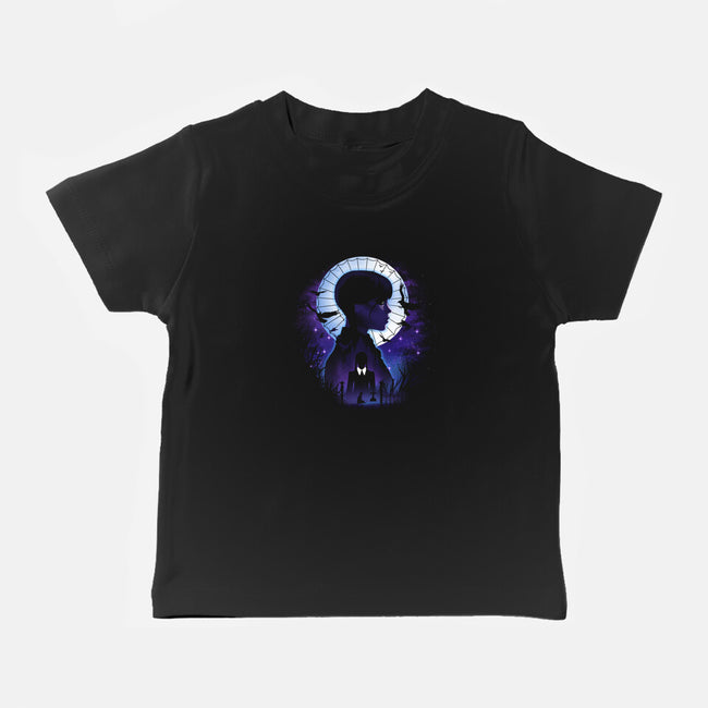 Nevermore Night Landscape-Baby-Basic-Tee-dandingeroz