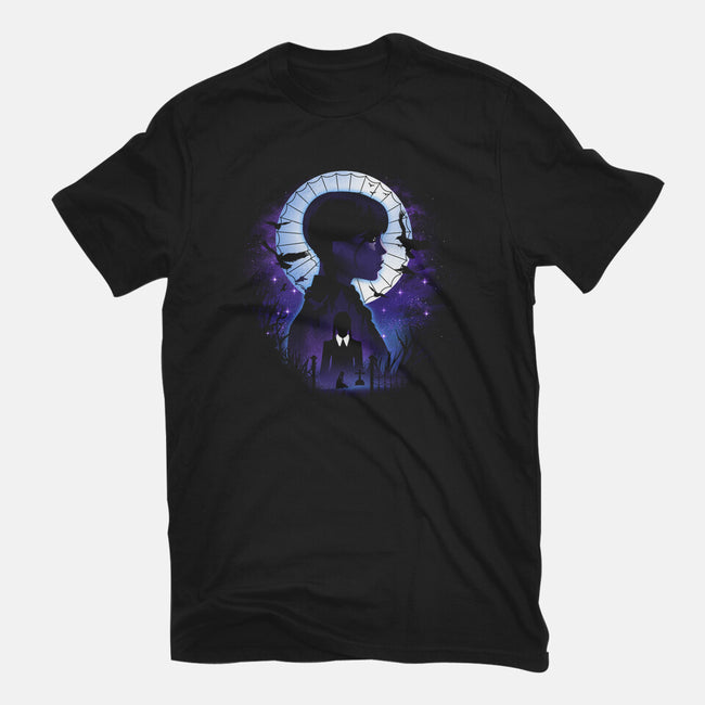 Nevermore Night Landscape-Unisex-Basic-Tee-dandingeroz