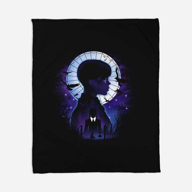 Nevermore Night Landscape-None-Fleece-Blanket-dandingeroz