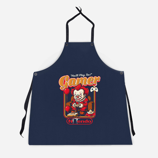 Killer Gamer-Unisex-Kitchen-Apron-AlemaArt