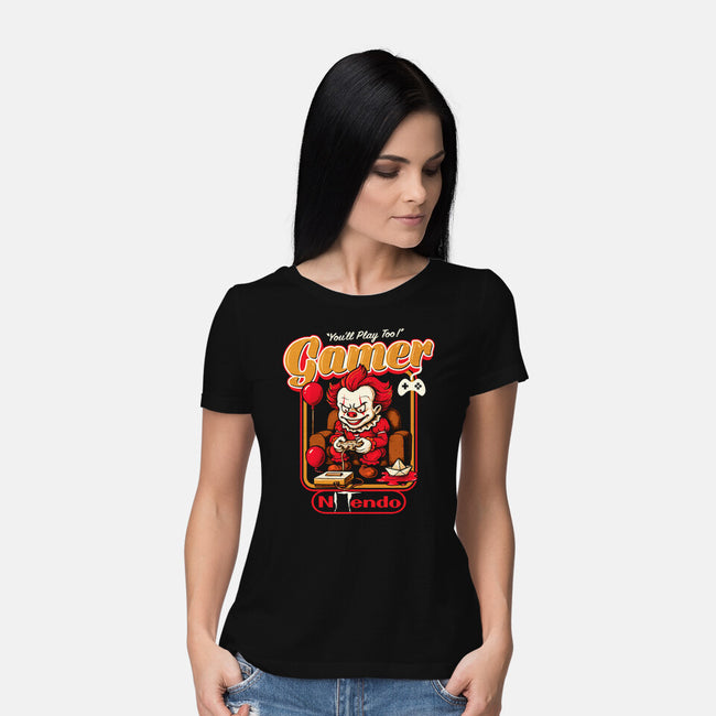Killer Gamer-Womens-Basic-Tee-AlemaArt