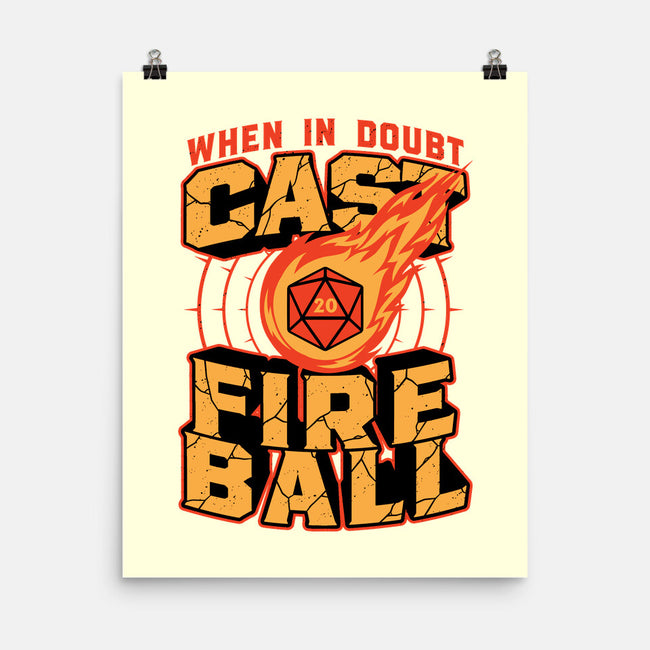 RPG Cast Fireball Quote-None-Matte-Poster-Studio Mootant
