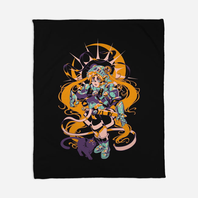 Moon Warrior-None-Fleece-Blanket-ilustrata