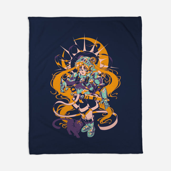 Moon Warrior-None-Fleece-Blanket-ilustrata