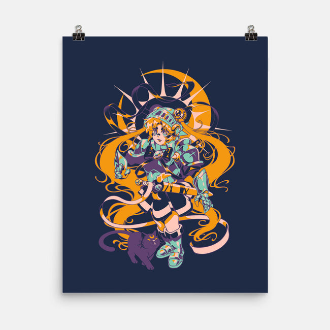 Moon Warrior-None-Matte-Poster-ilustrata