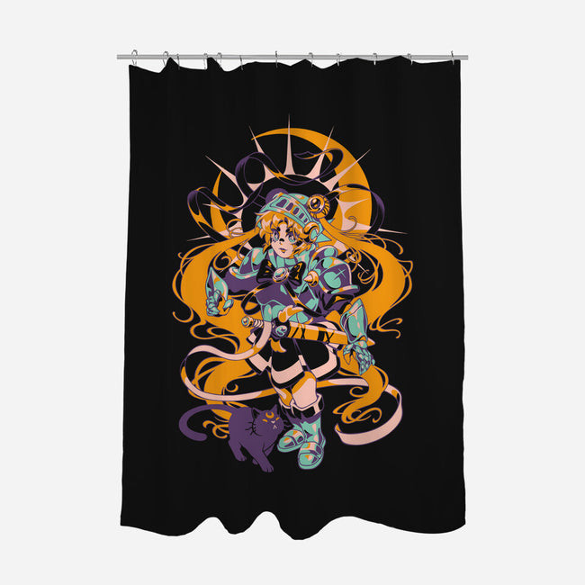 Moon Warrior-None-Polyester-Shower Curtain-ilustrata
