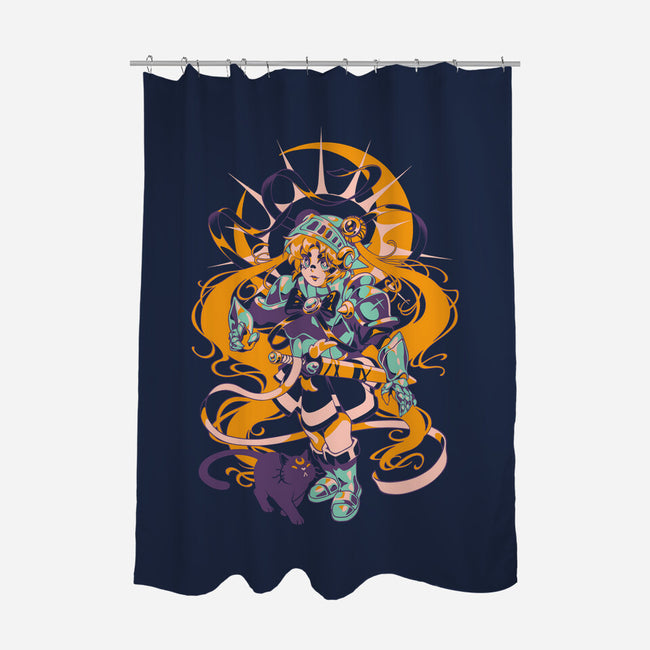 Moon Warrior-None-Polyester-Shower Curtain-ilustrata