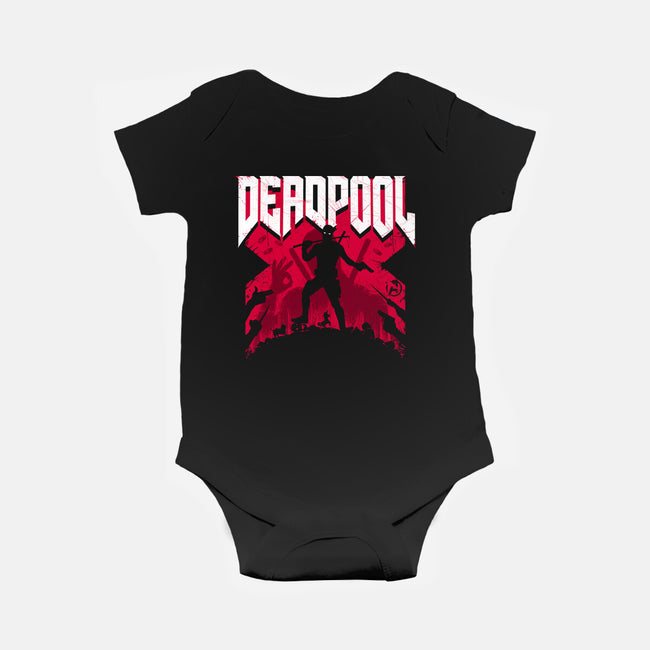 Deadpool Doomsday-Baby-Basic-Onesie-rocketman_art