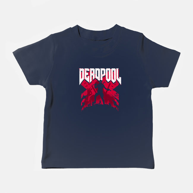 Deadpool Doomsday-Baby-Basic-Tee-rocketman_art