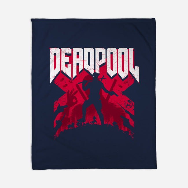 Deadpool Doomsday-None-Fleece-Blanket-rocketman_art
