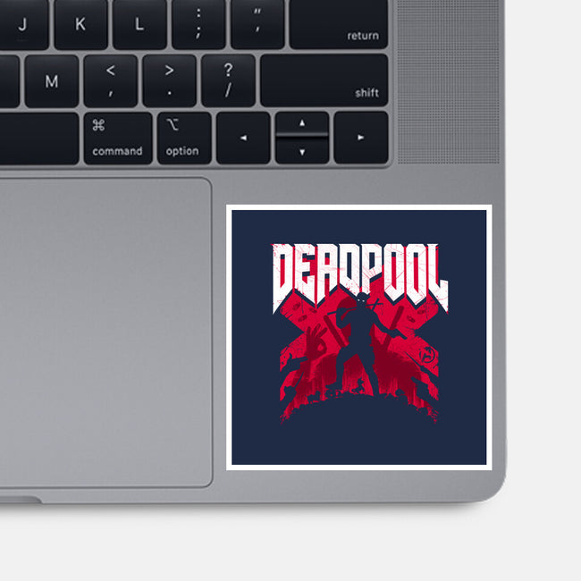 Deadpool Doomsday-None-Glossy-Sticker-rocketman_art