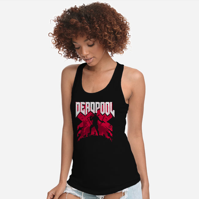 Deadpool Doomsday-Womens-Racerback-Tank-rocketman_art