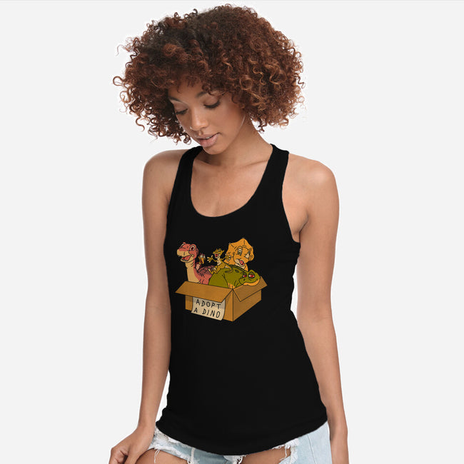 Adopt A Dinosaur-Womens-Racerback-Tank-patrickgp