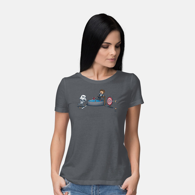 Hurry And Hit The Target-Womens-Basic-Tee-Boggs Nicolas