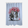Six And Mono Sumi-e-None-Polyester-Shower Curtain-DrMonekers