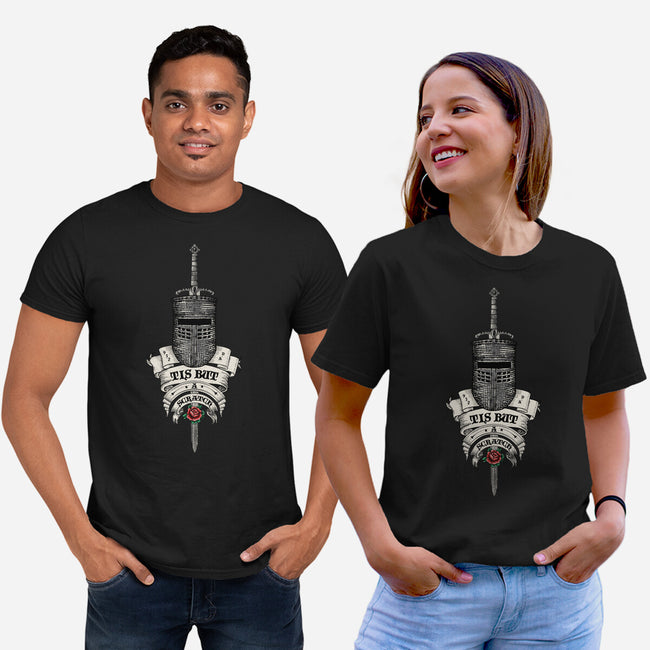 Tis But A Tat-Unisex-Basic-Tee-rocketman_art