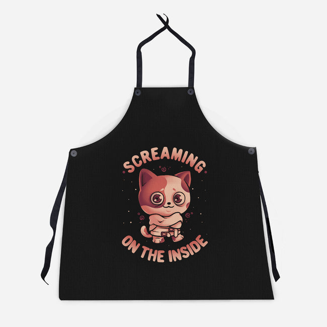 Screaming Inside-Unisex-Kitchen-Apron-eduely