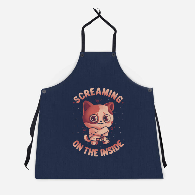 Screaming Inside-Unisex-Kitchen-Apron-eduely