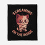 Screaming Inside-None-Fleece-Blanket-eduely
