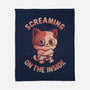 Screaming Inside-None-Fleece-Blanket-eduely