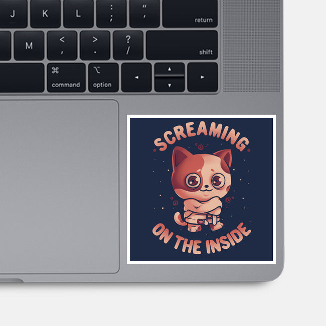 Screaming Inside-None-Glossy-Sticker-eduely