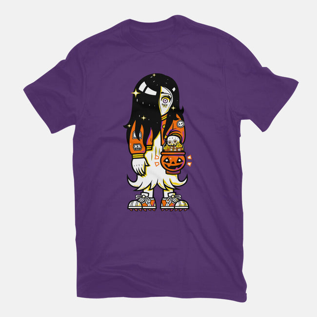 Halloween Ghost Lady-Mens-Basic-Tee-krisren28