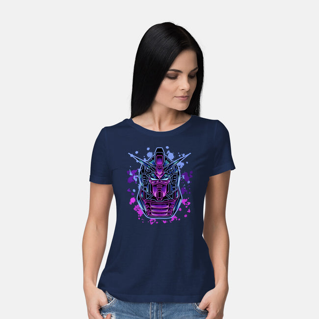 Gundam Neon-Womens-Basic-Tee-nickzzarto