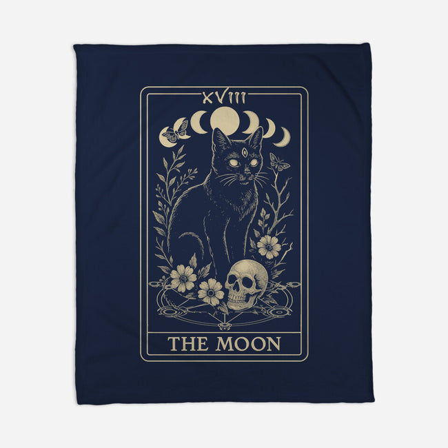 The Moon Cat Tarot-None-Fleece-Blanket-fanfabio