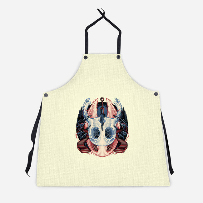 Ancient Underground Mysteries-Unisex-Kitchen-Apron-glitchygorilla