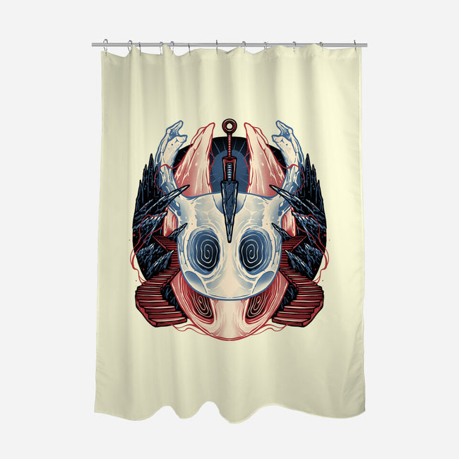 Ancient Underground Mysteries-None-Polyester-Shower Curtain-glitchygorilla