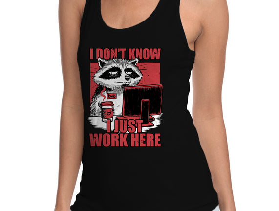 Raccoon Tired Work