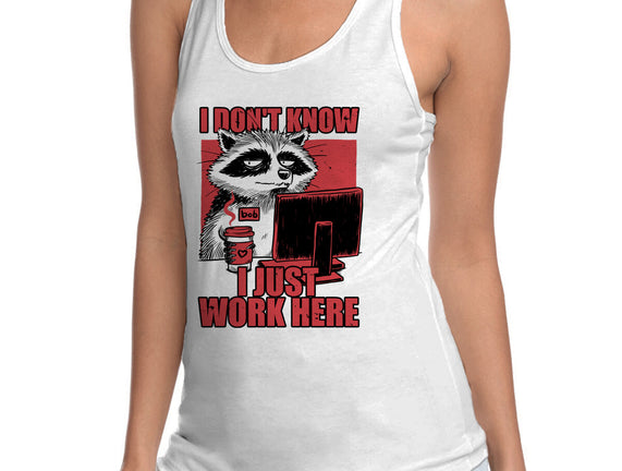 Raccoon Tired Work