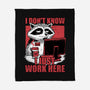 Raccoon Tired Work-None-Fleece-Blanket-Studio Mootant