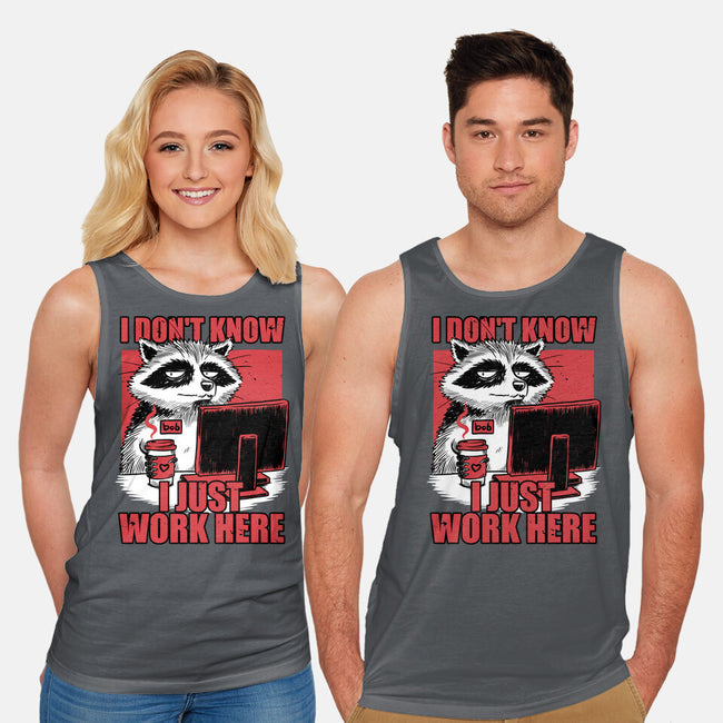 Raccoon Tired Work-Unisex-Basic-Tank-Studio Mootant